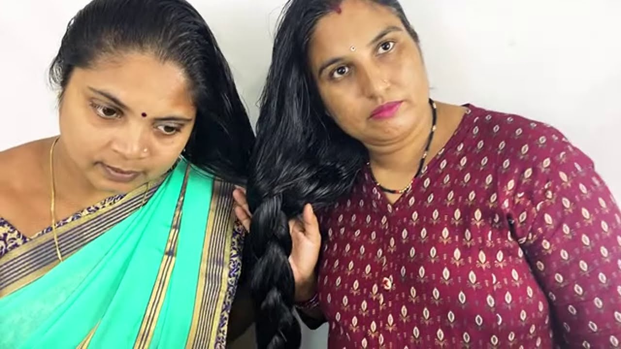 Dussehra Special- On Set Fun By Real Life Rapunzel | Hair Styling, Hair Play With Long Oiled Hair.