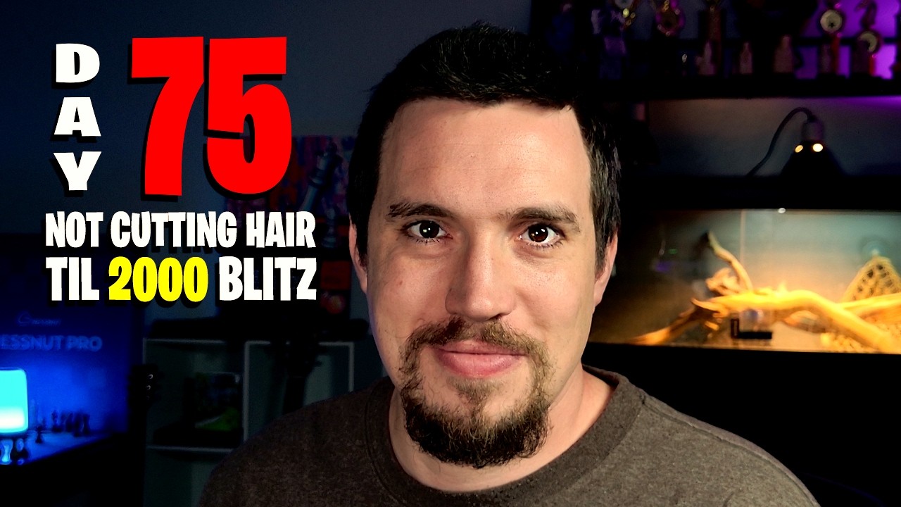Day 75 of not cutting my hair till 2000 blitz on chess.com