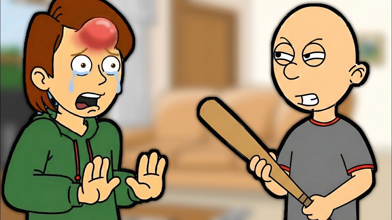 Classic Caillou Hits Boris with a Bat/Grounded