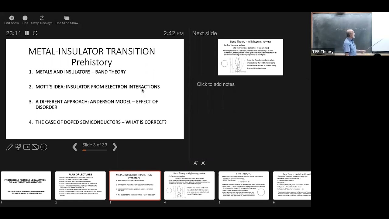 Lecture 1: METAL-INSULATOR TRANSITION: PREHISTORY