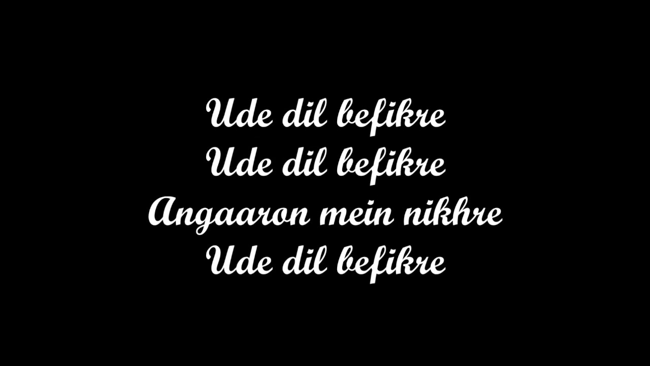 Copy of Ude Dil Befikre - Lyrical  full song | Benny Dayal | Ranveer Singh | Vaani Kapoor