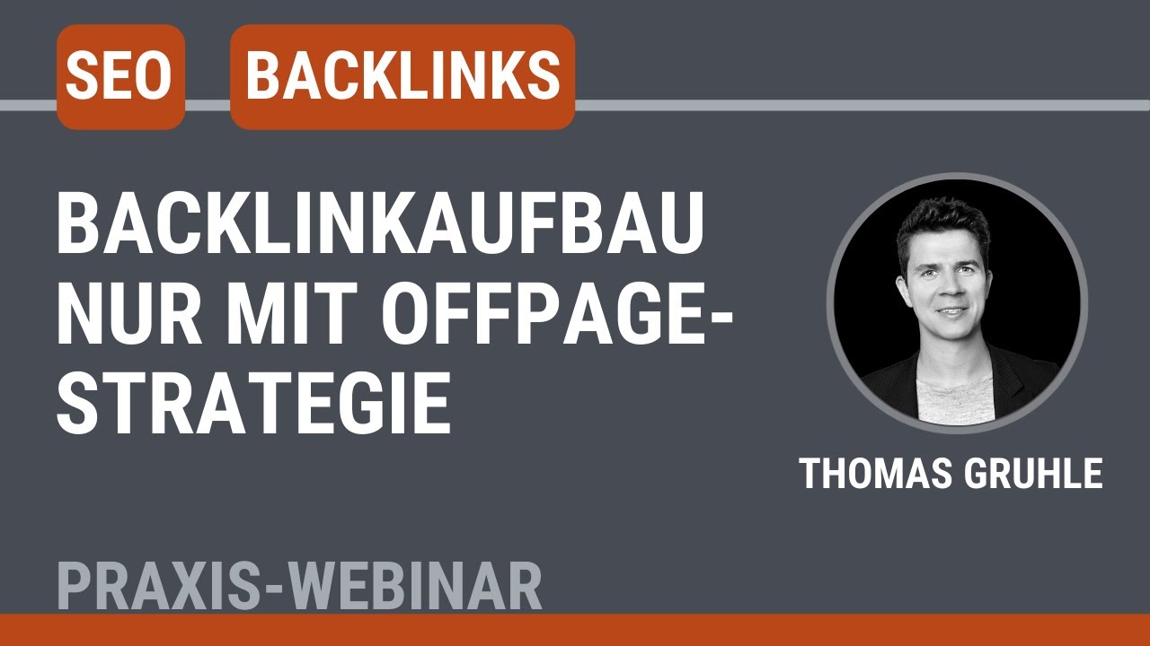 Backlinkaufbau aber nur mit Offpage-Strategie - Beispiel aus der Praxis