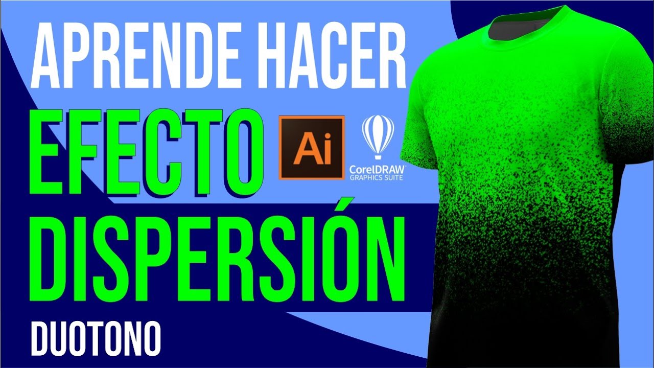 Aprende hacer efecto dispersión en Illustrator y Corel Draw