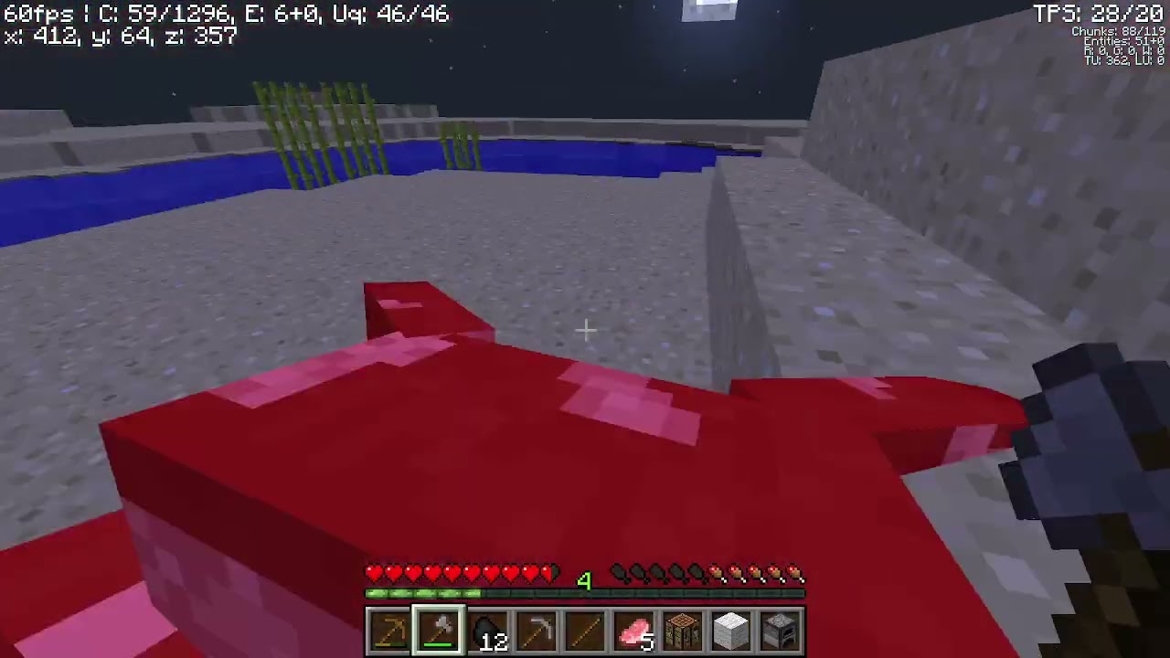 Playing minecraft(first episode)