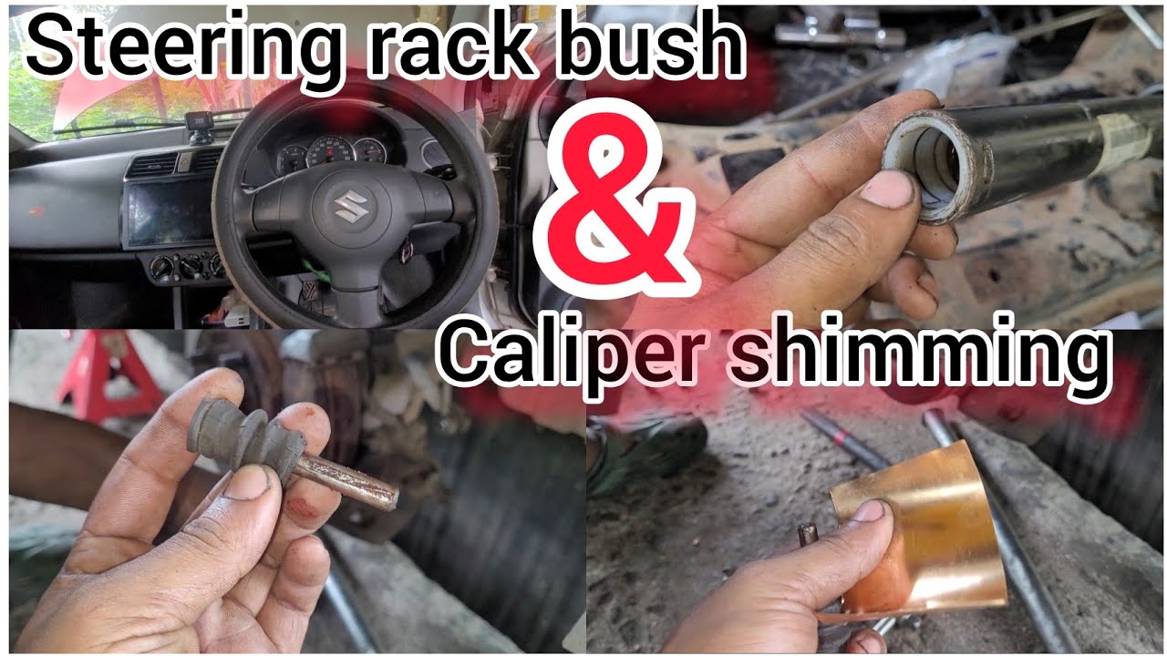 Swift suspantion work.steering rack bush replaced & caliper shimming. Malayalam