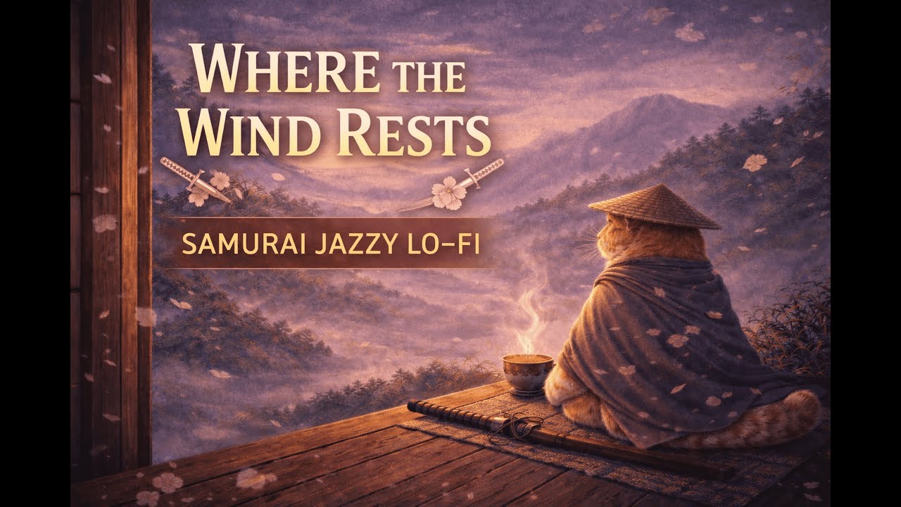 Where the Wind Rests 🍃⚔️ | Samurai Jazzy Lo-Fi for Focus, Study & Relax | Rainy Cat Radio