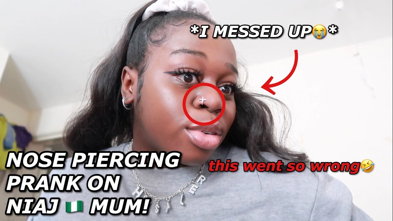 EXTREME NOSE PIERCING PRANK ON MY AFRICAN MUM!!