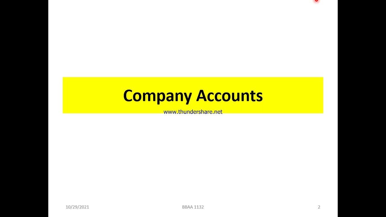 1.2 financial accounting/  #Company #Accounts part 01