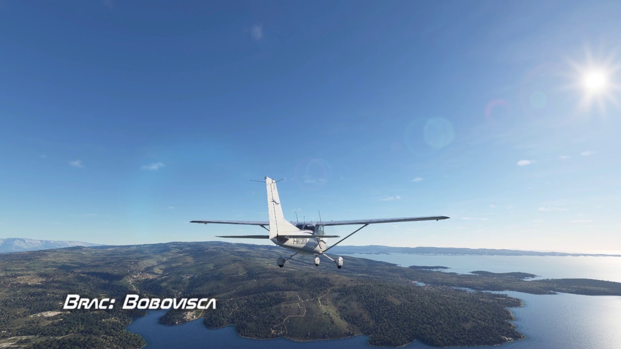 Sightseeing in Dalmatia / Croatia. Powered by Microsoft Flight Simulator 2020.