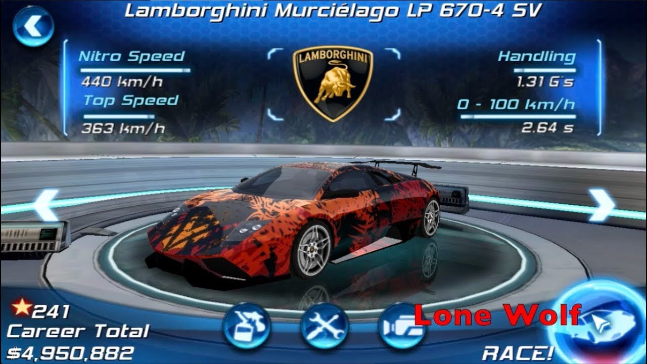 Asphalt 6: Adrenaline #101 Racing with a Lamborghini Murciélago LP 670 4 SV in Monte Carlo