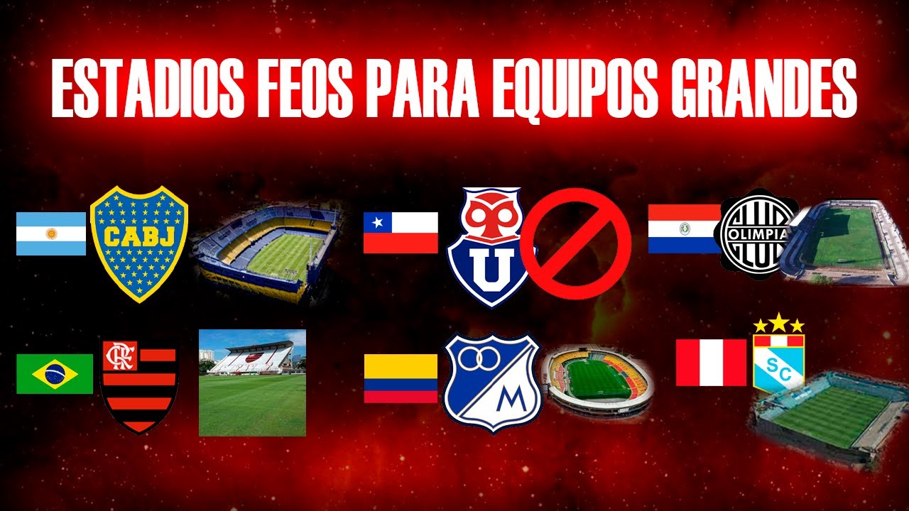 ⚽EQUIPOS GRANDES y/o POPULARES CON ESTADIOS FEOS... O SIN estadios 🏟️ || De cada país