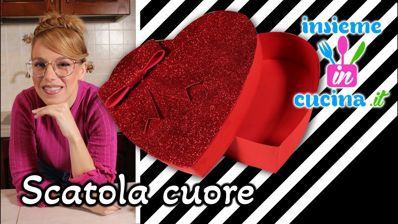 Prepariamoci per San Valentino, facciamo una scatola a forma di cuore che conterrà dei biscotti
