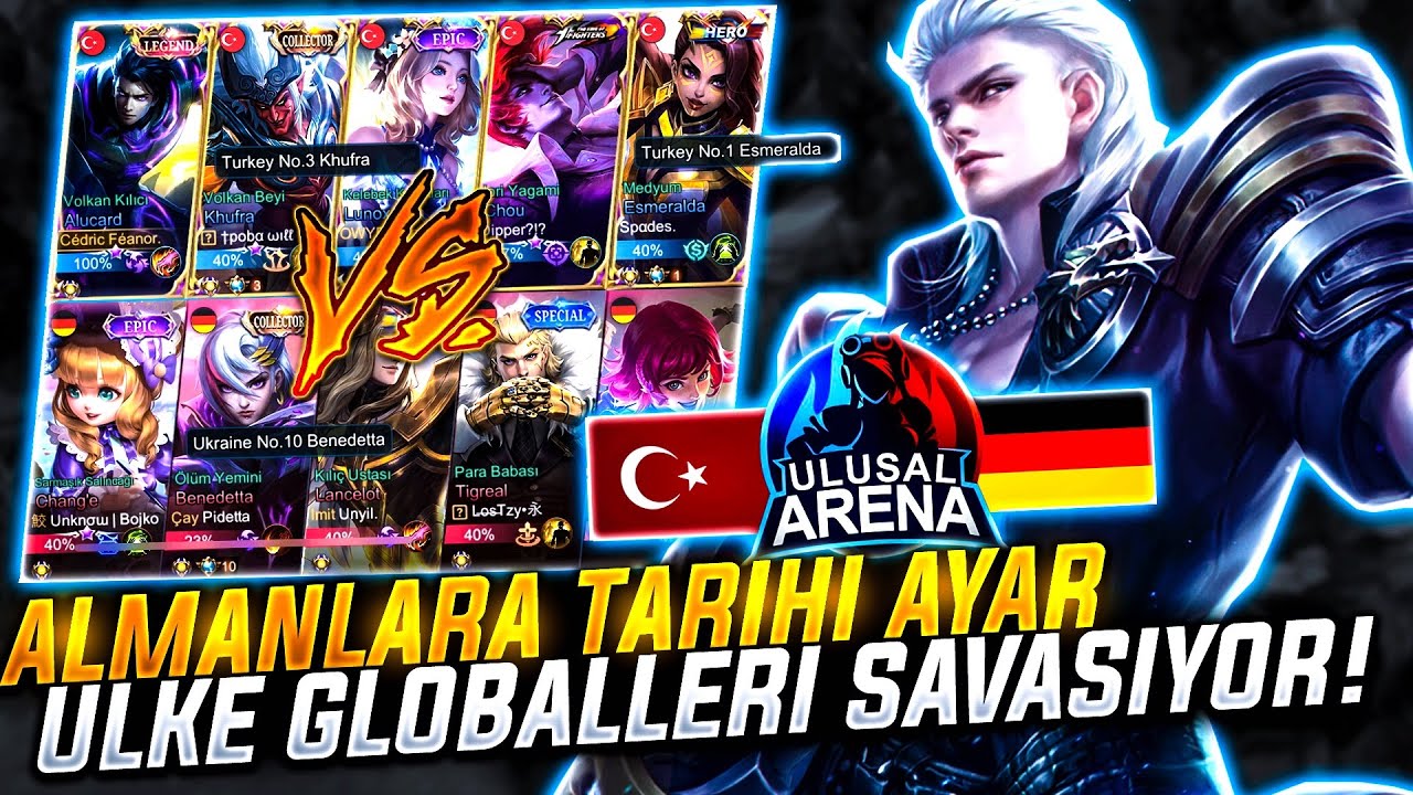 ALMANLARA TARİHİ AYAR! & ÜLKE GLOBALLERİNİN SAVAŞI | ULUSAL MAÇ - TÜRKİYE vs ALMANYA |Mobile Legends