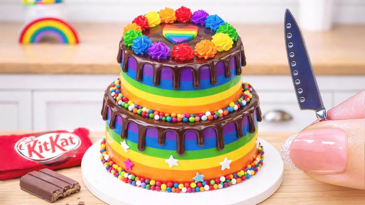 Mini Rainbow Chocolate Cake Recipe 🌈🍫 1000+ Satisfying Mini Cake Decorating Ideas & ASMR