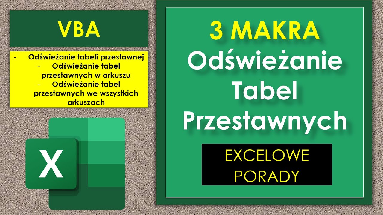Макрос обновления сводной таблицы VBA Excel