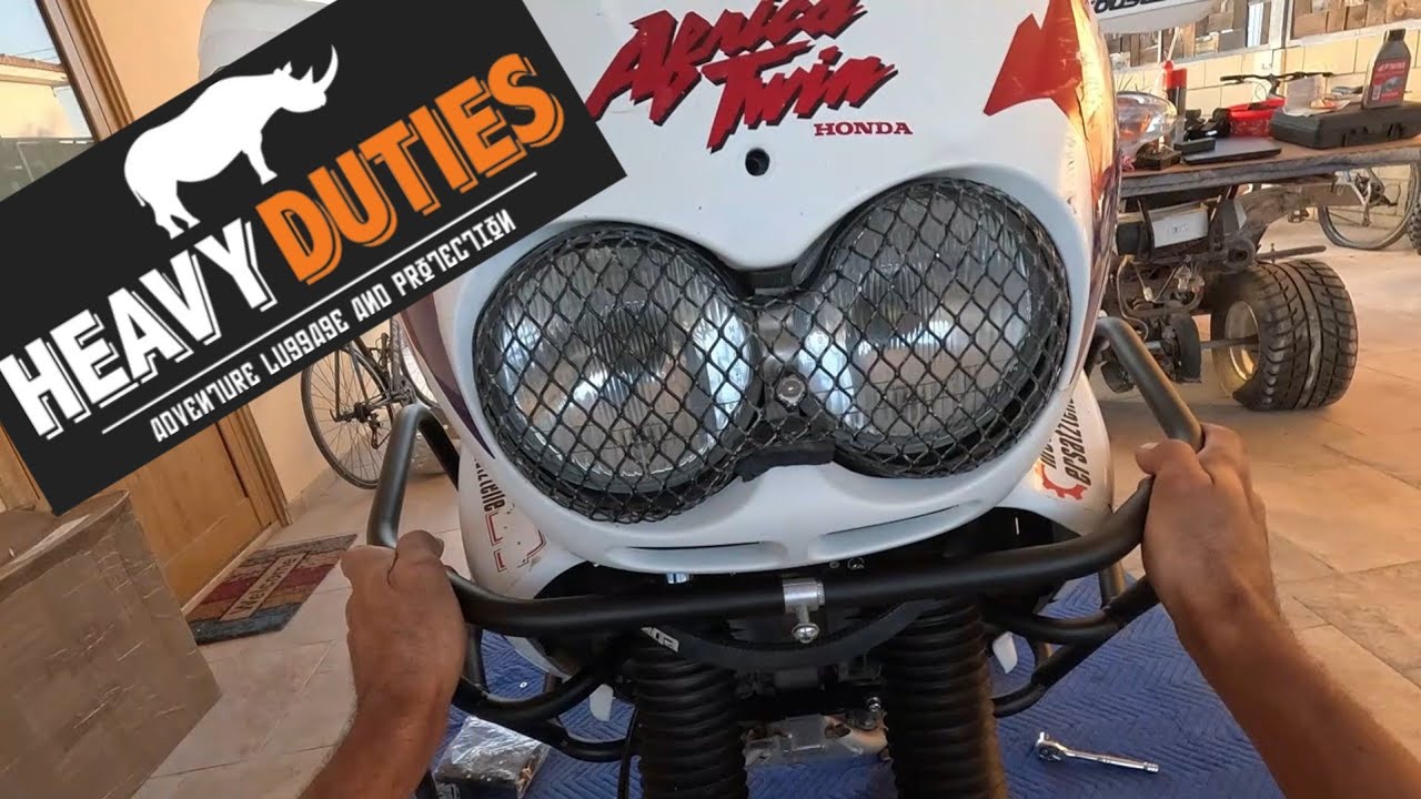 Установка усиленных защитных дуг на мой Africa Twin