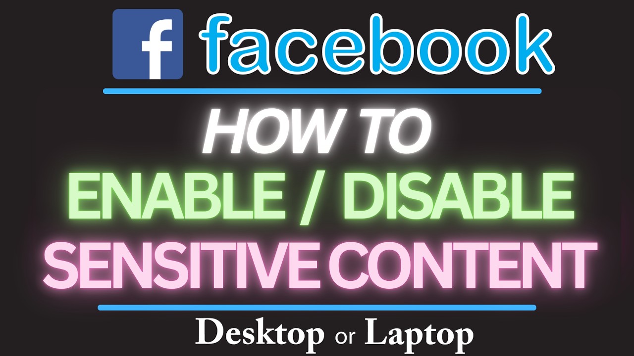 How to Enable or Disable Sensitive Content on Facebook | PC Tutorial
