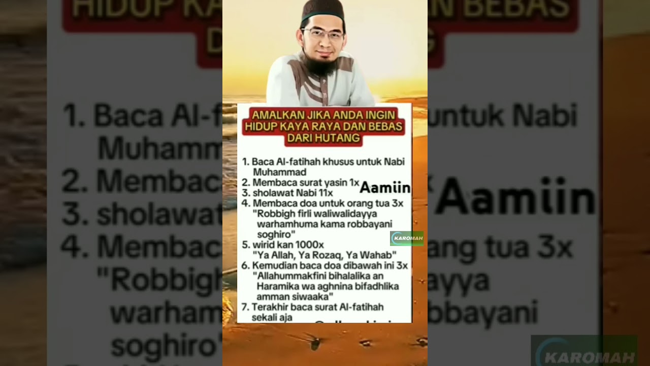 Amalkan ini jika kalian ingin kaya #doa #sholawat #zikir #karomah #cintaallah #feedshorts #shorts