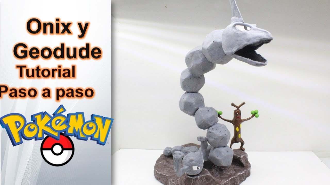 Como hacer a Onix y geodude de plastilina (DAS) / how to make pokemon in clay Onix and geodude