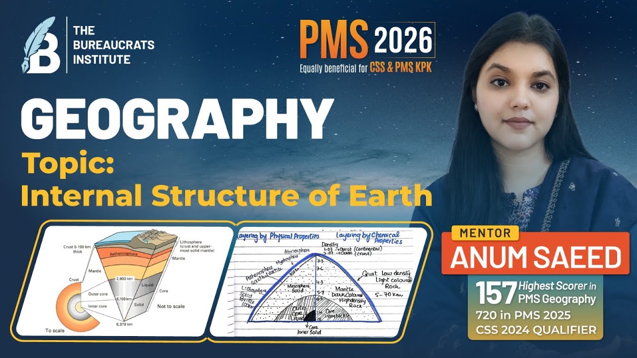 Internal Structure of Earth | PMS Punjab Geography | Ms Anum Saeed | TBI