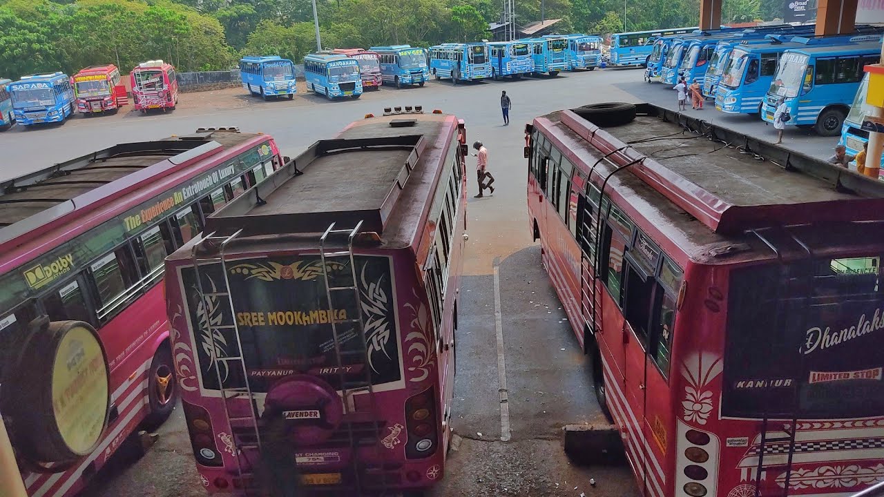 എൻജിൻ മുഴങ്ങുന്ന സൗണ്ടുമായി കണ്ണൂർ സ്റ്റാൻഡും കിടിലൻ ബസുകളും 🔥🔥kannur bus stand video