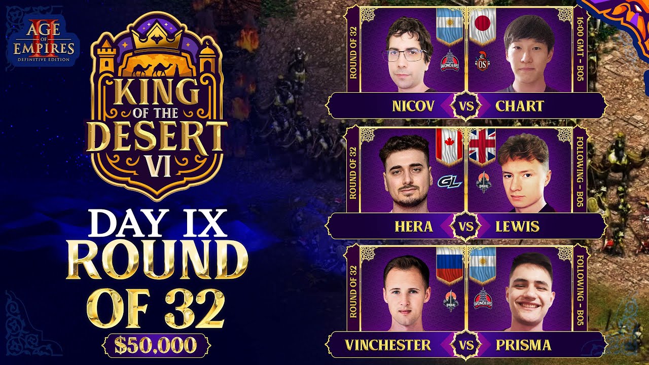 KOTD VI Round of 32 | Nicov vs Chart | Hera vs Lewis | Vinchester vs Prima