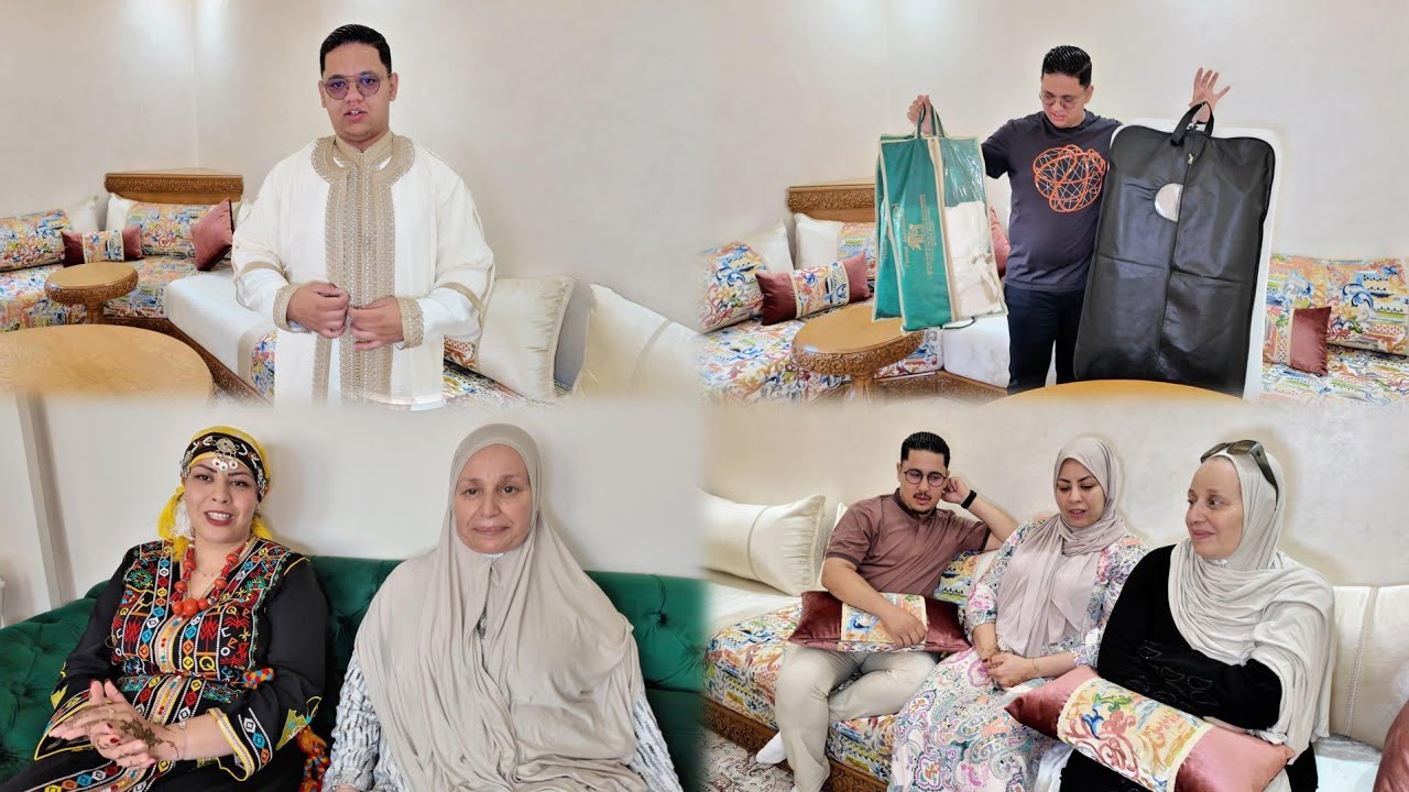  اللحظات الأخيرة🎉العريس فرحان👑و خالتي فتيحة تلّقات مع العروسة👰🤵أو وفاء باللبسة السوسية🎉🎊