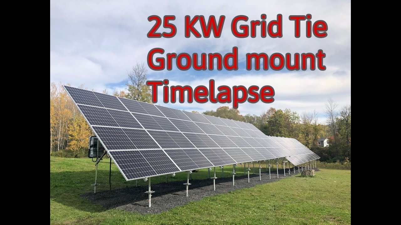 25KW Grid-Tied Solar Panels, Ground Mount - Timelapse | Quebec Solar Inc.