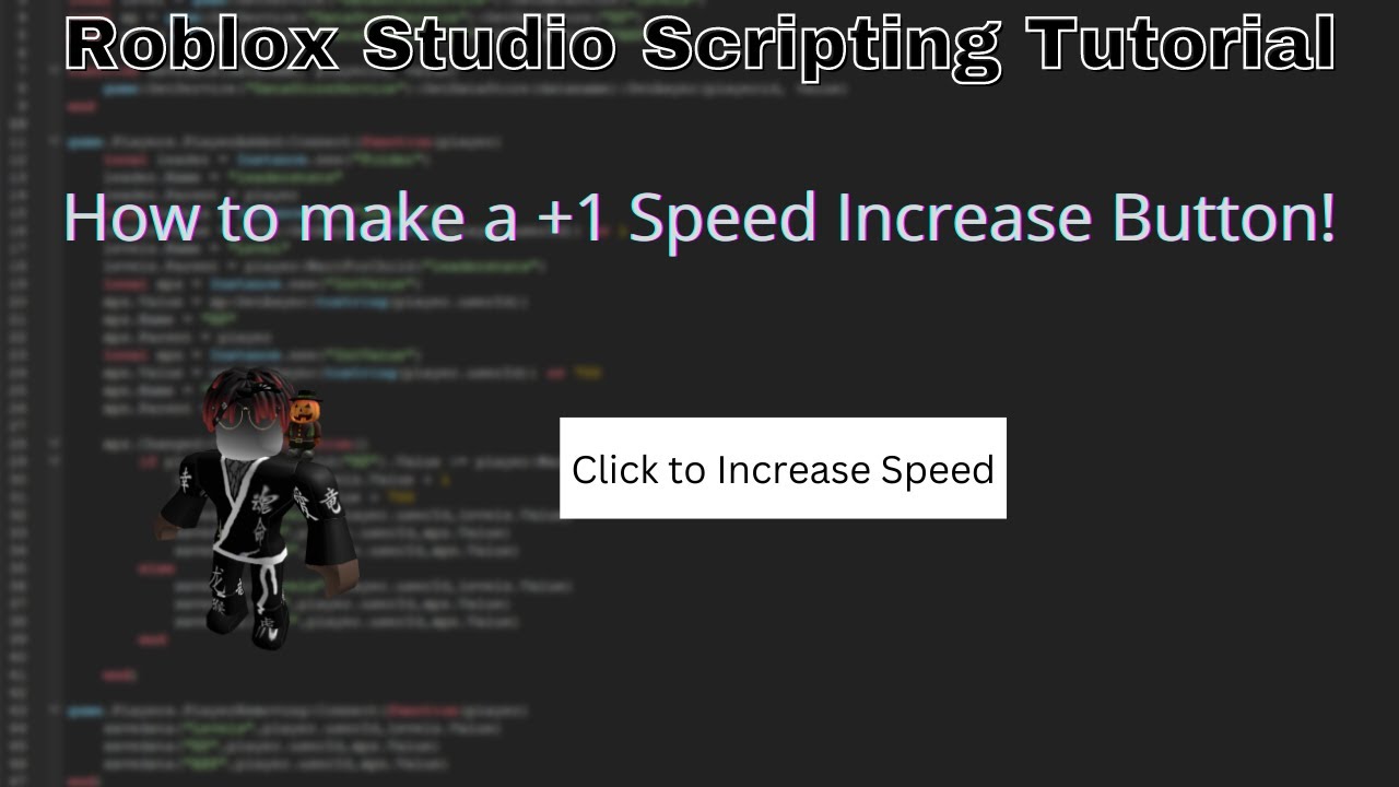 How to make a button GUI that increases speed per click! (Roblox Studio Scripting Tutorial 2022)