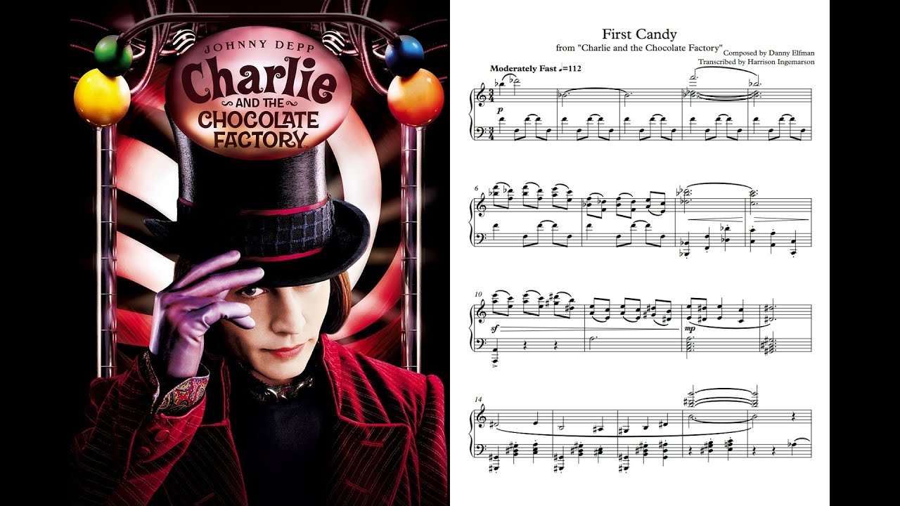 Charlie and the Chocolate Factory - First Candy ♪Piano Sheet Music♪