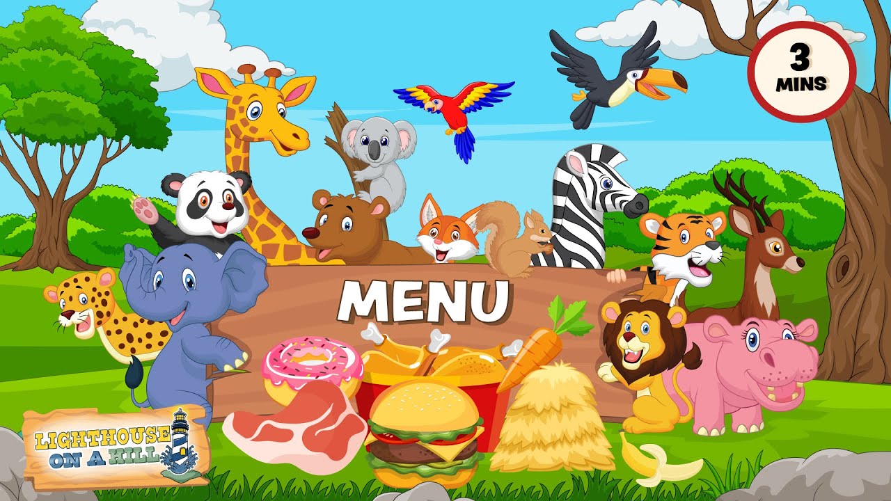 What Do Animals Eat? 🐒🍎 Fun Learning Game for Kids | Animal Food Quiz