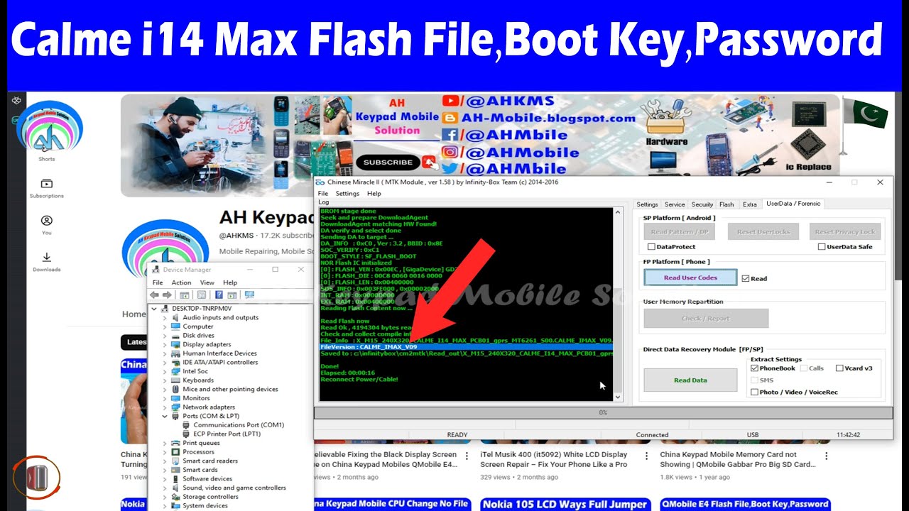 Calme i14 Max (MTK6261) Flash File, Boot Key and Password Unlock