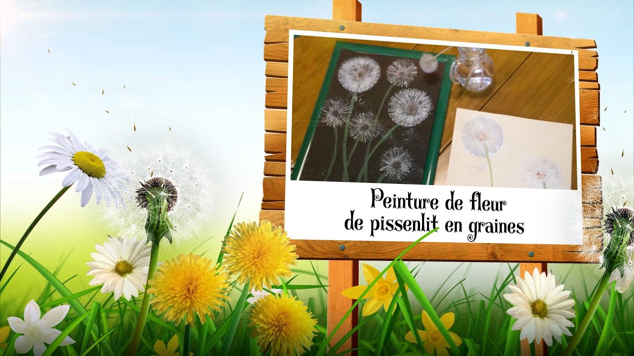 Les tutos de Catherine : Peinture de pissenlit en graines
