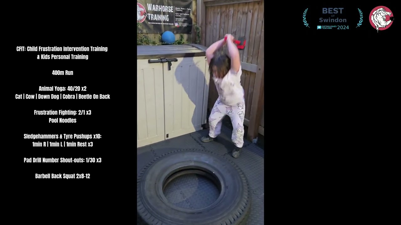 CFIT: 400m Run, Animal Yoga: Short, Pool Noodles, Sledgehammers, Pad Drills & Back Squat 