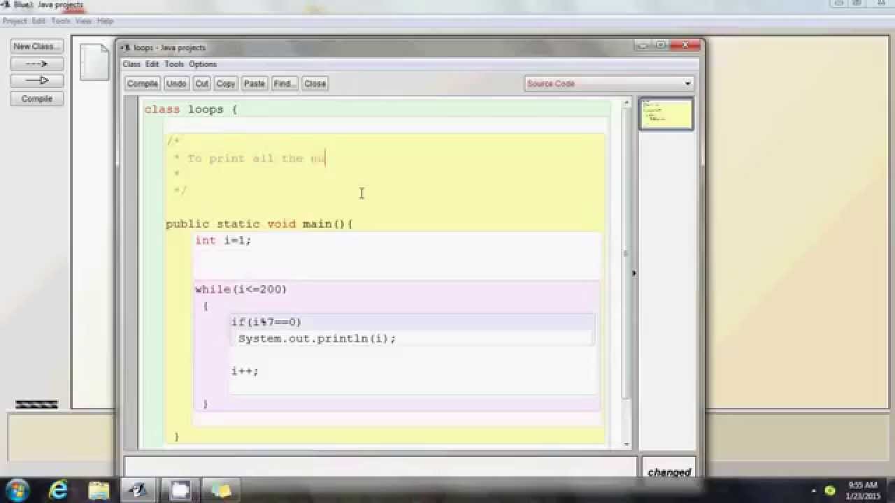 Video 4 (BlueJ) : Basics of while loop (ICSE)