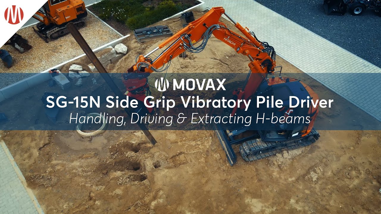MOVAX SG-15N Side Grip Vibratory Pile Driver - Handling, Driving & Extracting H-beams