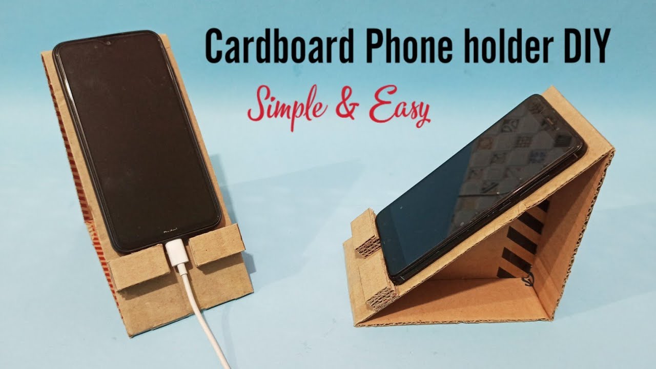 Cardboard Phone holder DIY - Tempat HP dari kardus
