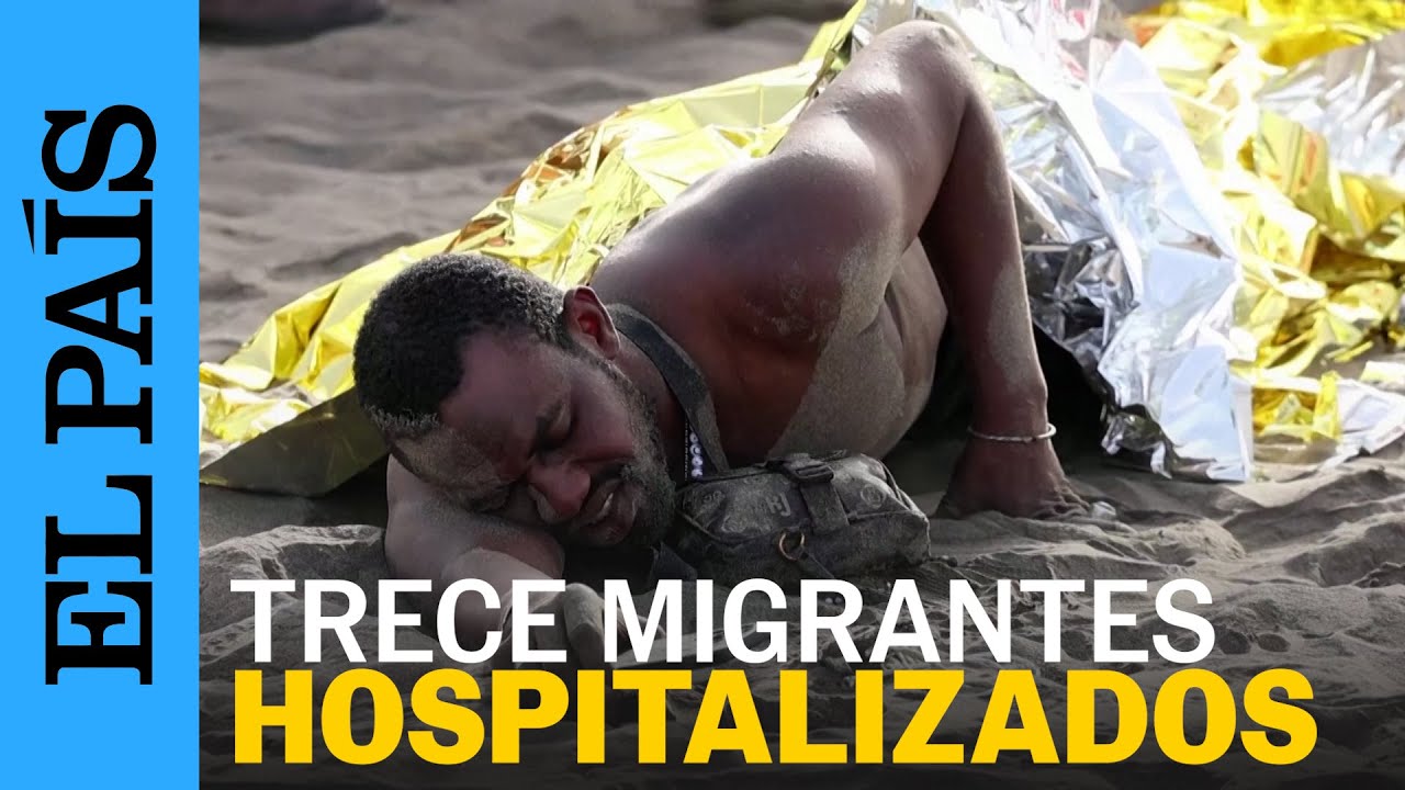 ESPAÑA | 13 migrantes hospitalizados tras la llegada de un cayuco con 66 personas a Gran Canaria