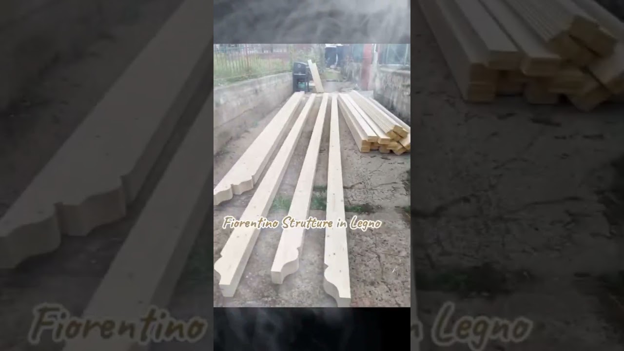 Portico in legno lamellare #portico #fiorentinostruttureinlegno #grondaie #lamellare #pergolati
