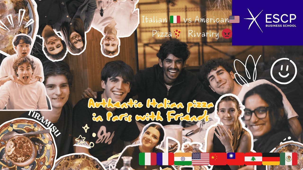 Italian Pizza 🍕 Night in Paris with International Friends | ESCP Business School 🇮🇹🇫🇷🇮🇳🇺🇸🇨🇳🇹🇼🇱🇧🇩🇪🇲🇽