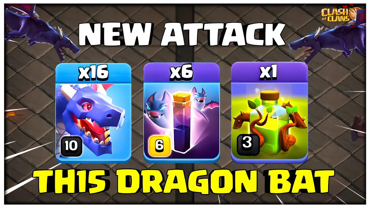New Th15 CWL Attack | Th15 DragBat Attack Strategy With Overgrowth Spell (Clash of Clans)