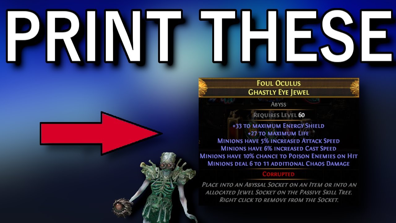 PRINTING Expensive 6 Mod Abyss Jewels! (Abyss Farming strat) - Path of Exile Phrecia Event