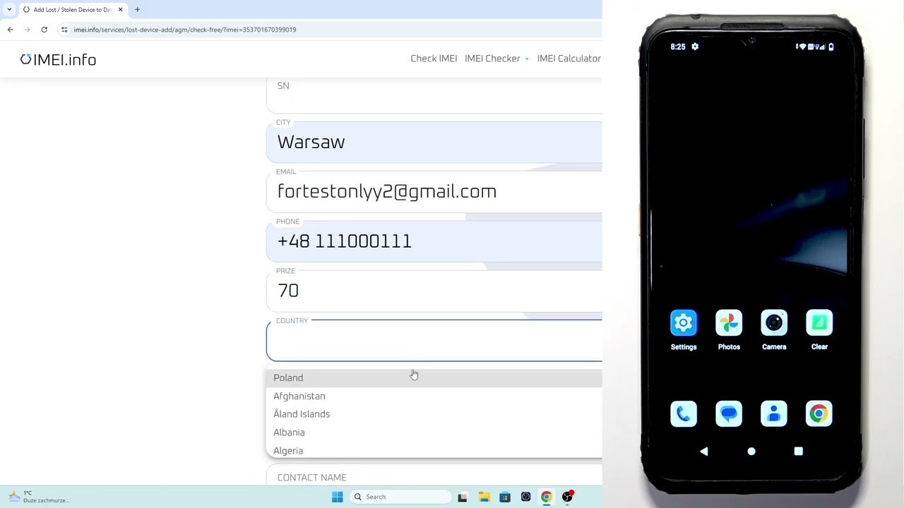 AGM H6 – How to Report Lost/Stolen Device on IMEI.info