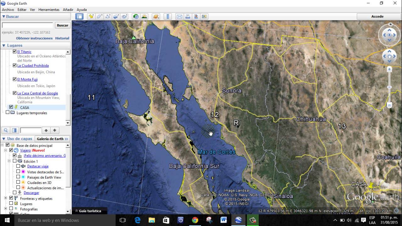 Conocer zona UTM  en google earth