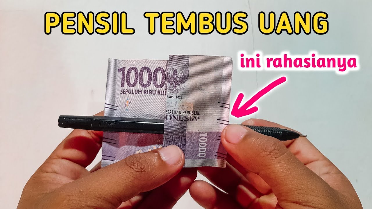 Sangat Mudah !! Rahasia sulap pensil tembus uang kertas