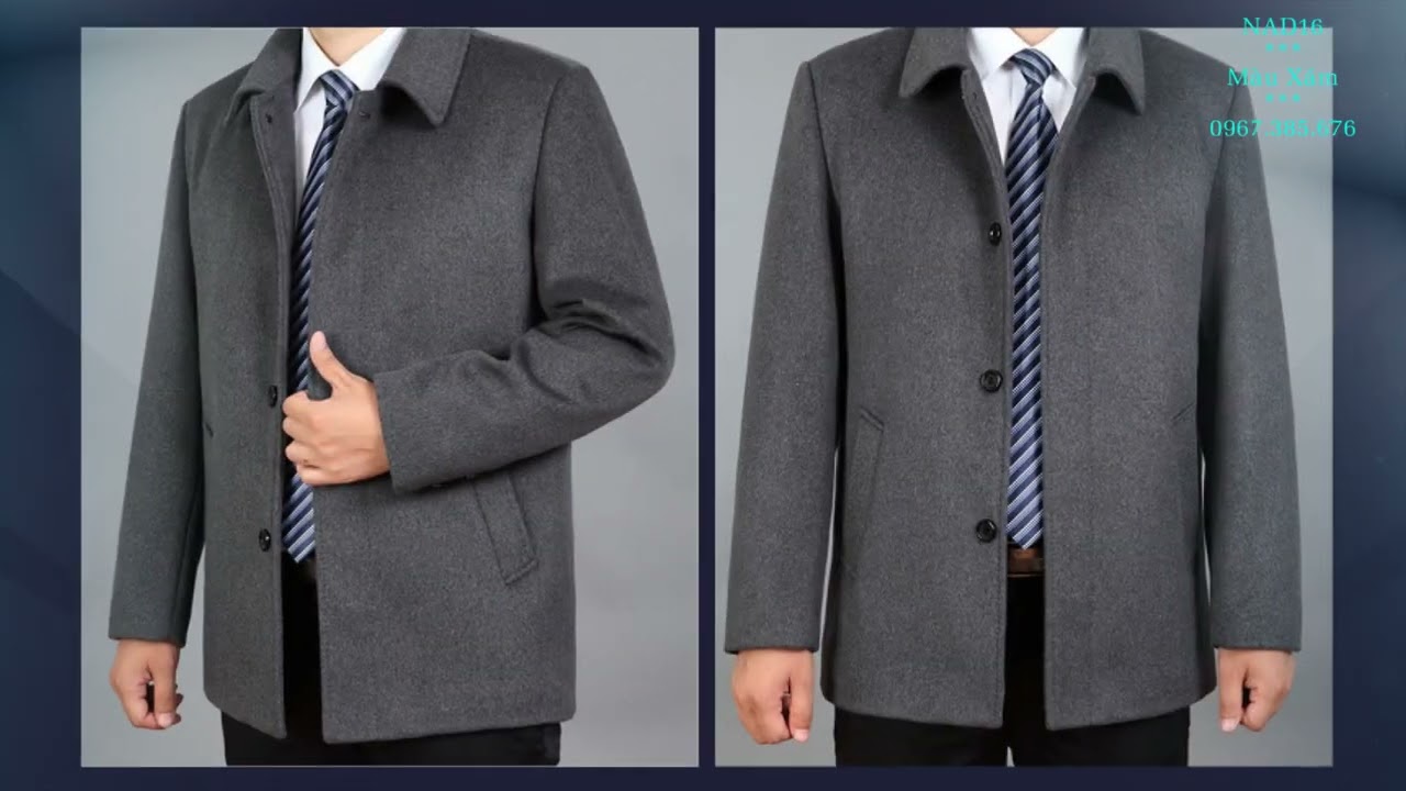 Mẫu áo khoác dạ nam dáng ngắn trung niên NAD16 @thuydungshop_store