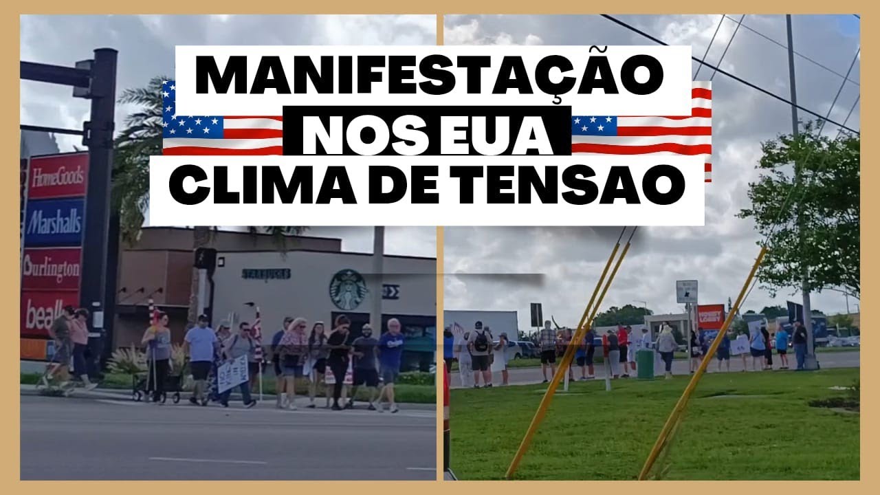 Falando sobre as manifestações nos EUA - vendo as ruas da Flórida EUA.