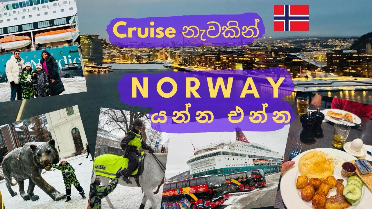 සුන්දර නෝර්වේ රටට Cruise ship 🚢 එකකින් | Ship tour from Denmark to Norway 🇩🇰🇳🇴 | Sinhala vlogs 🇱🇰