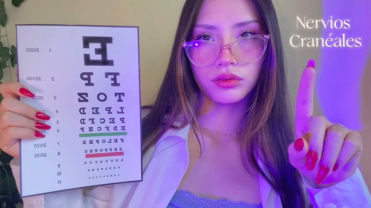ASMR  EXAMEN de NERVIOS CRANEALES (realista) I  ASMR en ESPAÑOL I ASMR MEDICO 🧠