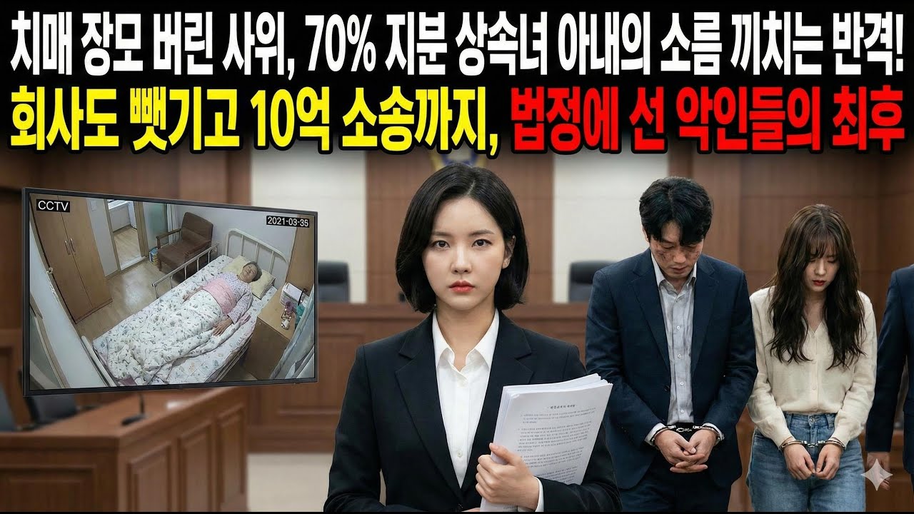 치매 장모 버린 사위, 70% 지분 상속녀 아내의 소름 끼치는 반격! 회사도 뺏기고 10억 소송까지, 법정에 선 악인들의 최후 [인생,사연,막장]